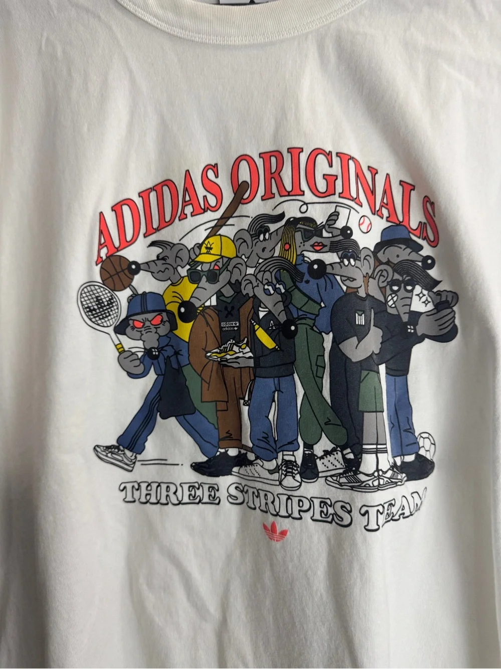 Adidas Original Three Stripes Team Rat Shirt Size XL